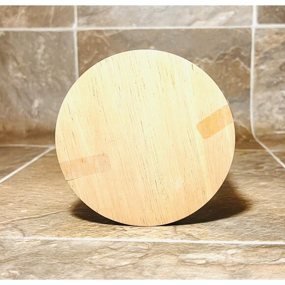 Target Bullseye 8" Clear Glass Ribbed Jar with Wooden Lid - New - Picture 2 of 2